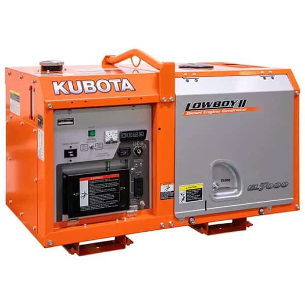 Generador Diesel Kubota de 7 Kw de potencia continua, silencioso, monofásico